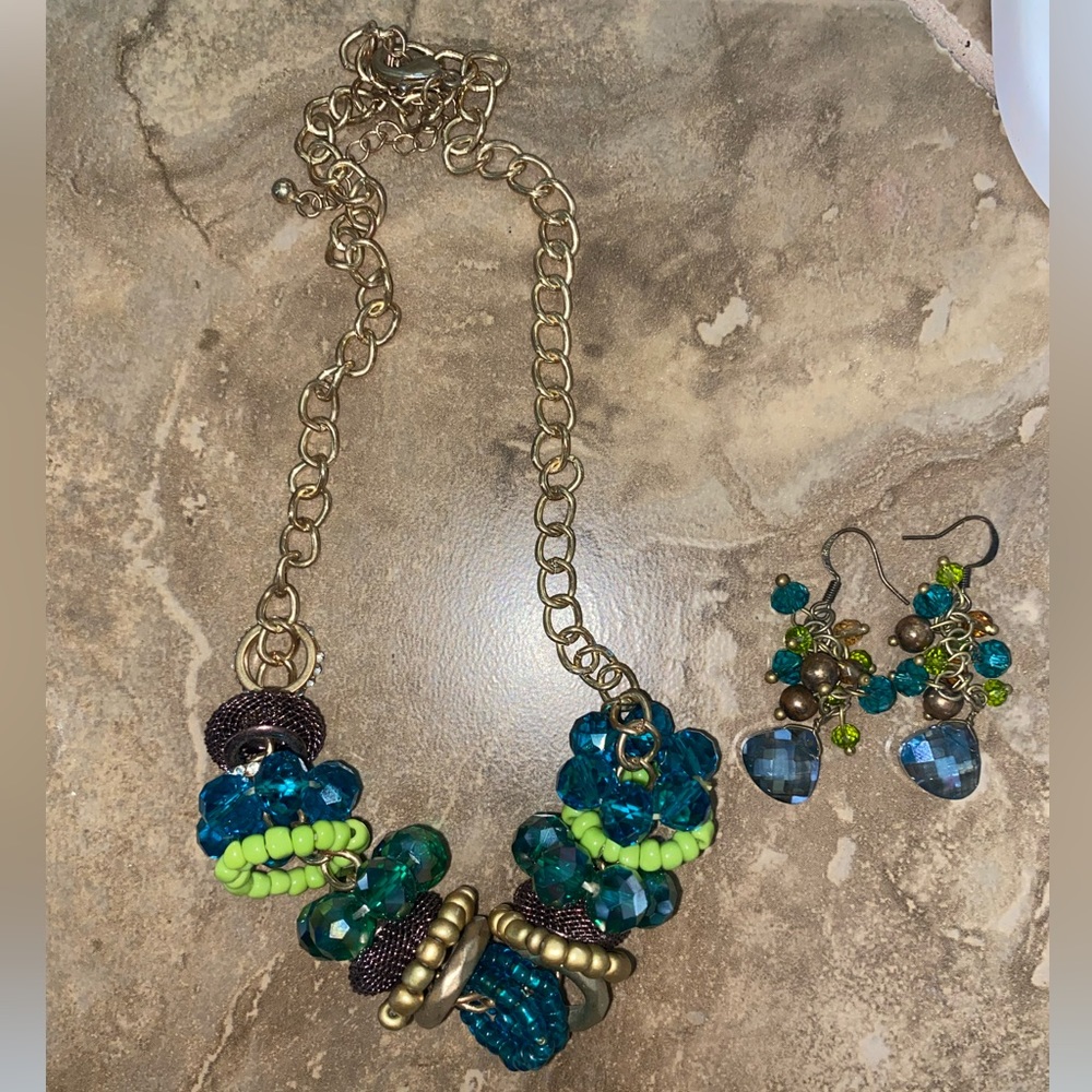 Matching Necklace and Dangle Earrings